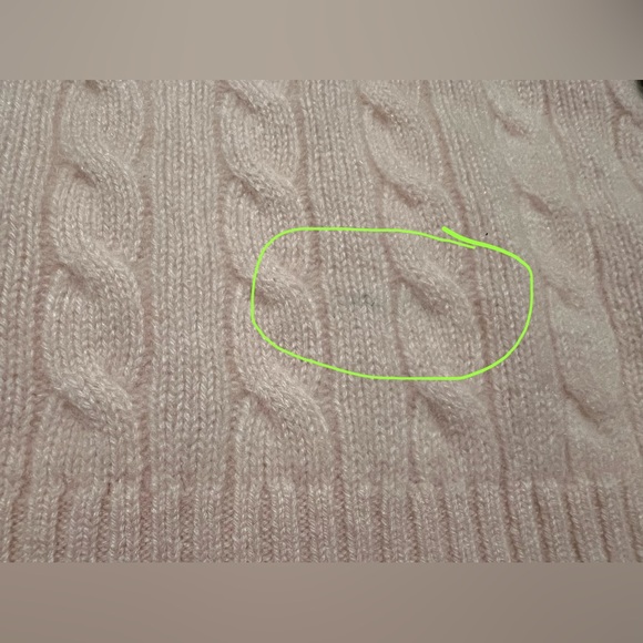 Lands End 100% Cashmere Turtleneck Cable Knit Sweater Womens Plus 2X Luxury Pink - Picture 11 of 11